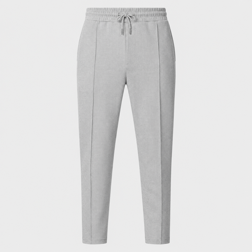Men's Jute Knit Slim Fit Drawstring Trousers