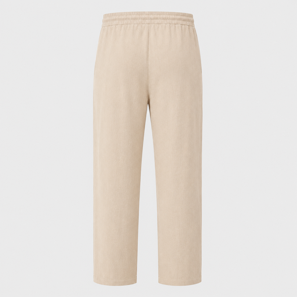 Men's Cotton Linen Straight Leg Trousers