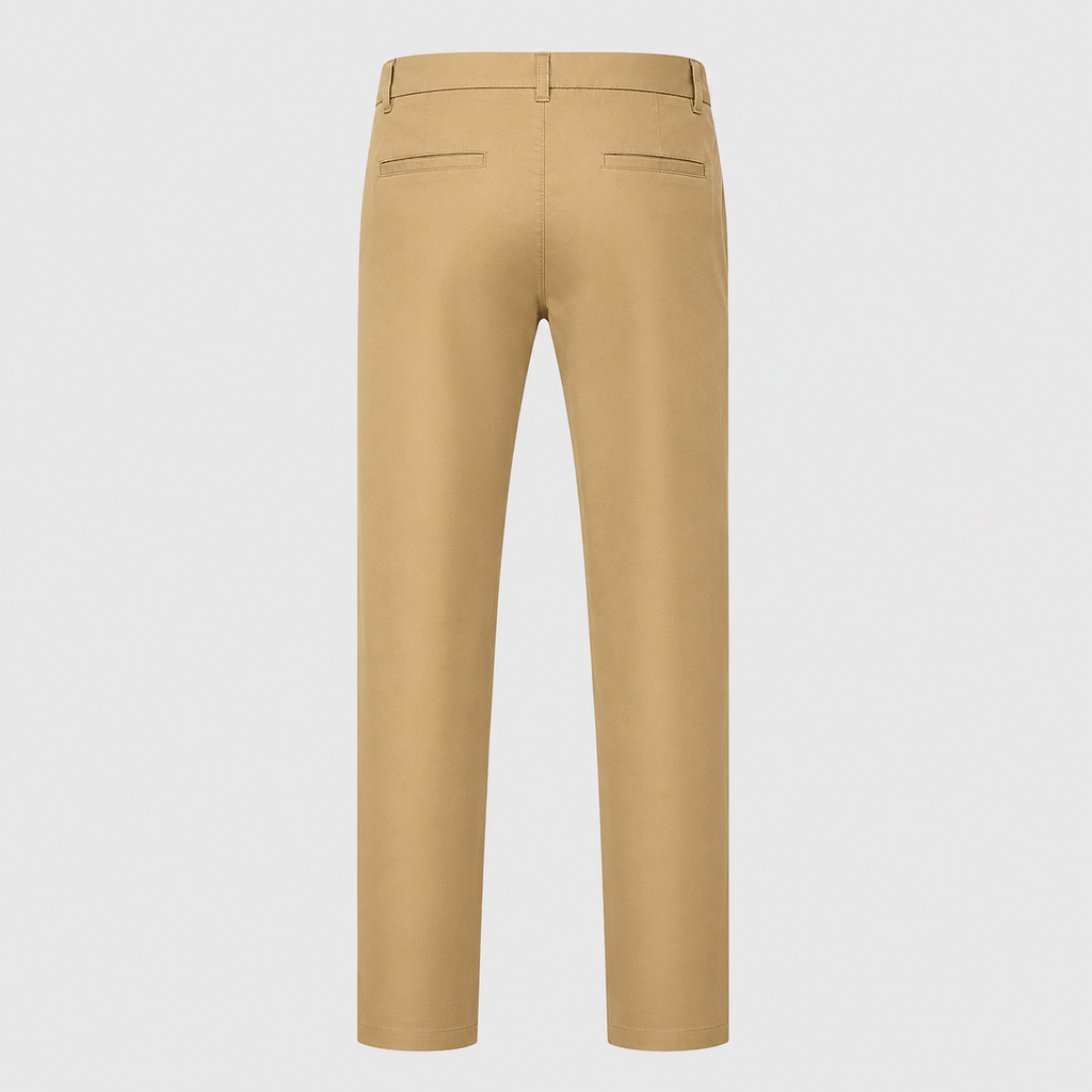 Men's Cotton Slim Straight Elastic Waist Trousers