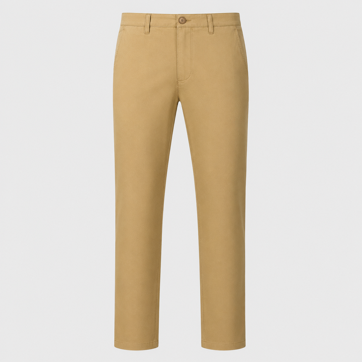 Men's Cotton Slim Straight Elastic Waist Trousers