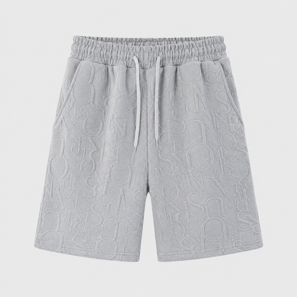 Men's Waffle Knit Wide Leg Baggy Shorts