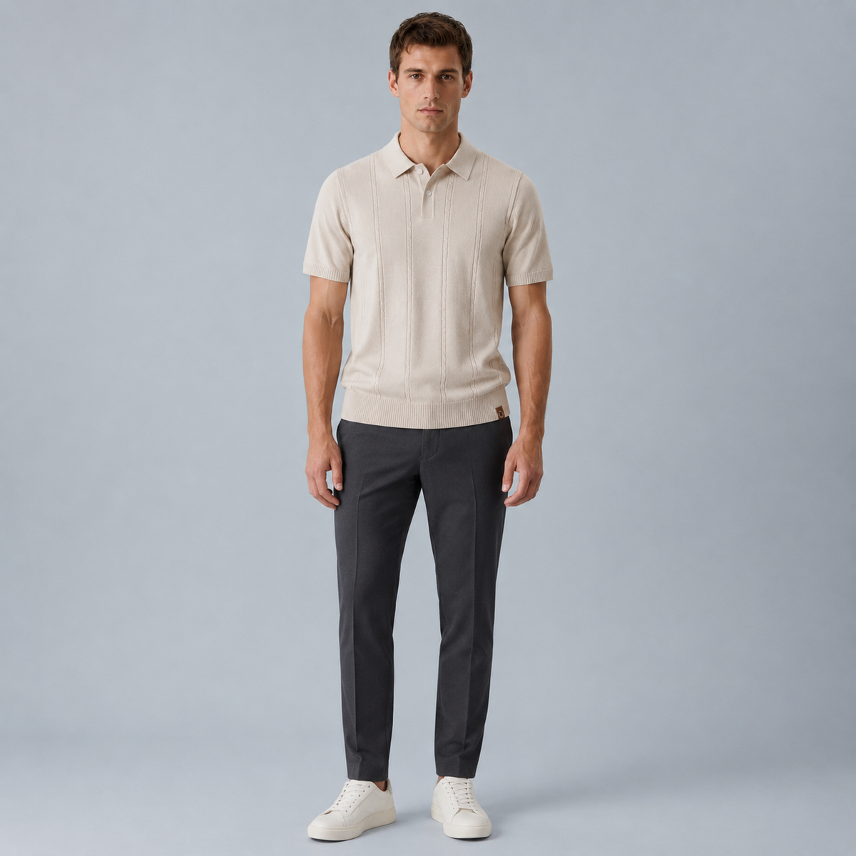 Men's Striped Silk Touch Golf Polo Shirt