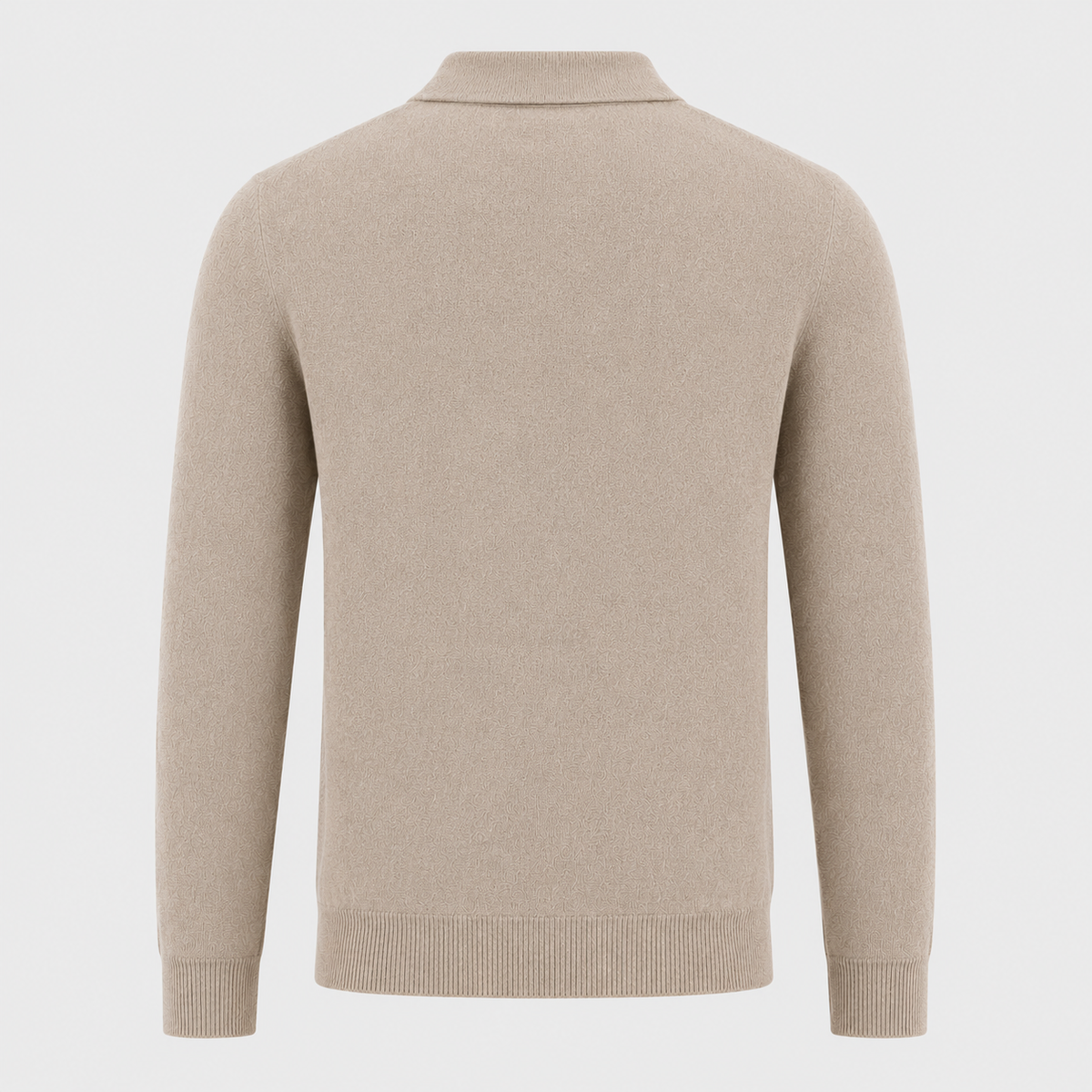 Men's Pure Wool Polo Neck Knitted Pullover