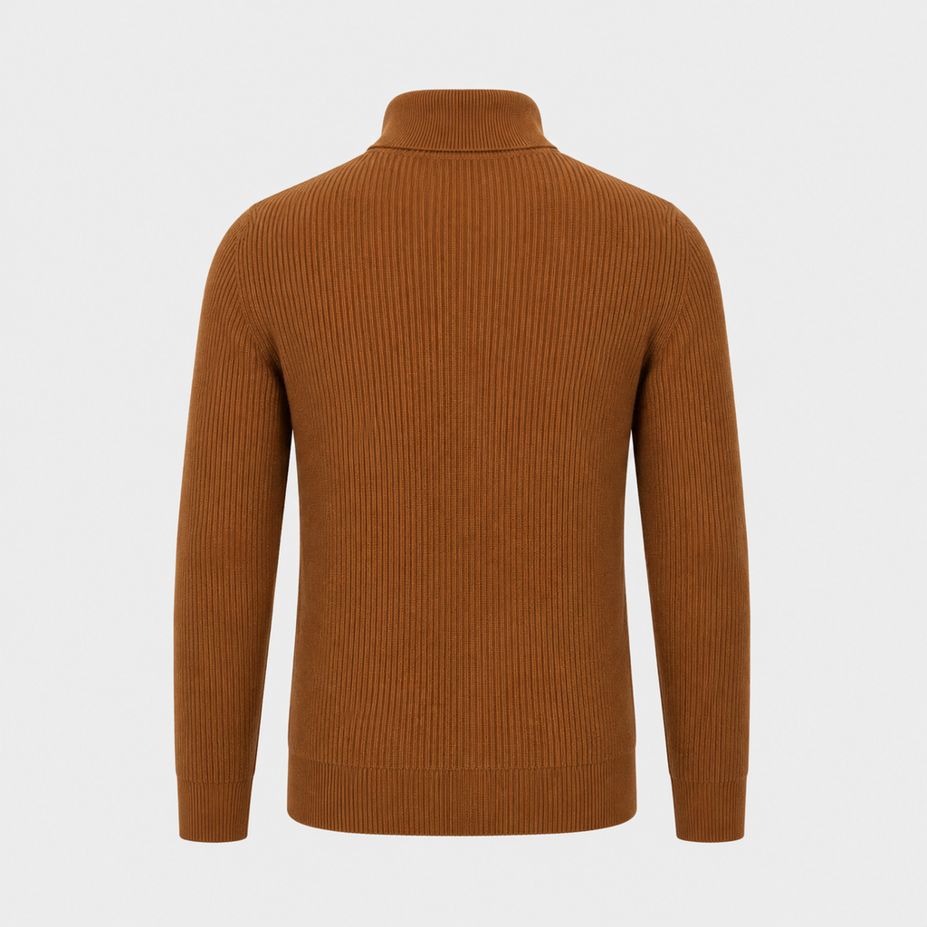 Men's Quarter-Zip Mock Neck Slim Knit Pullover
