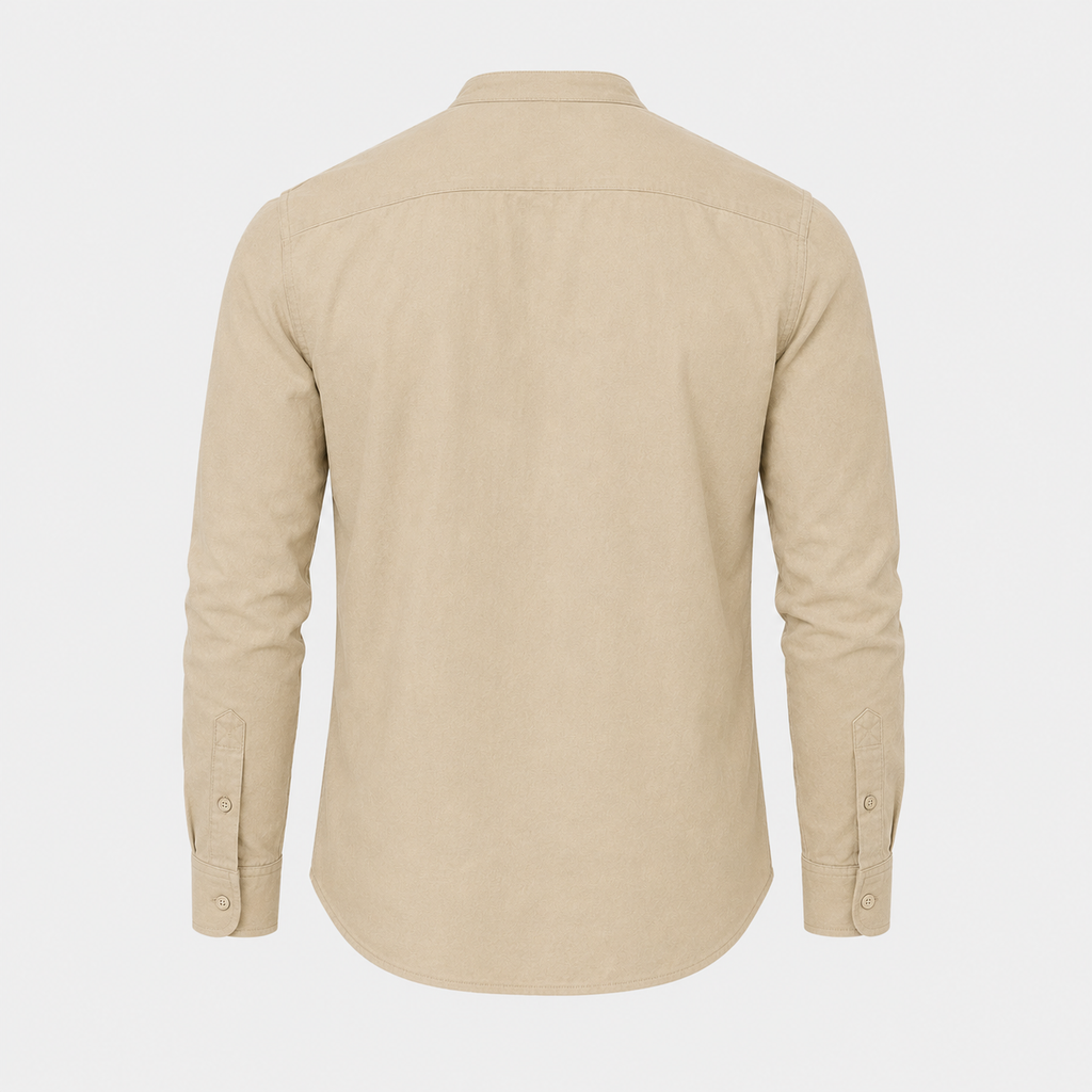 Men's Cotton Button-Down Long Sleeve Shirt