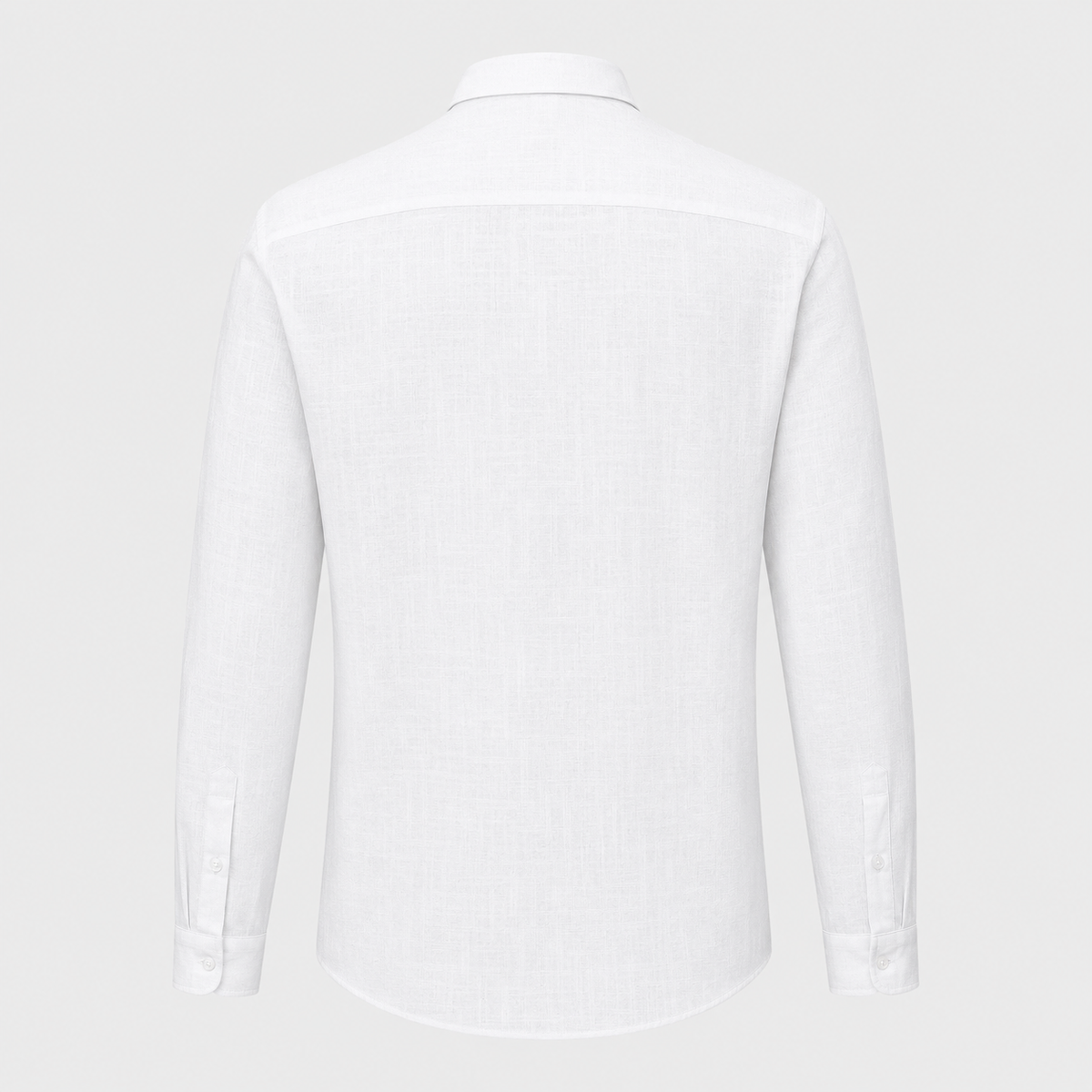 Men's Cotton Linen Lapel Long Sleeve Shirt