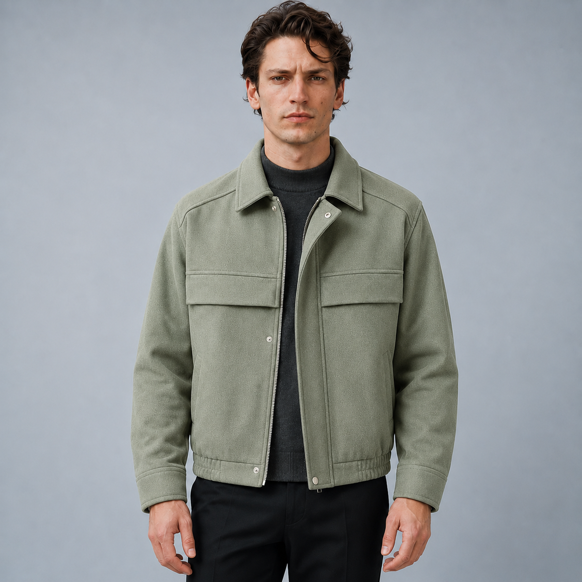 Men's Multi-Pocket Windbreaker Jacket