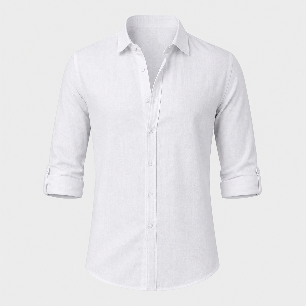 Men's Cotton Linen Long Sleeve Relaxed Shirt