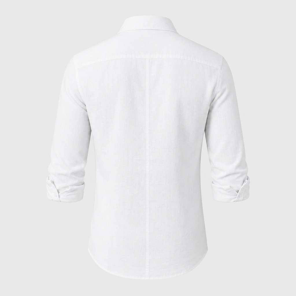Men's Cotton Linen Long Sleeve Relaxed Shirt