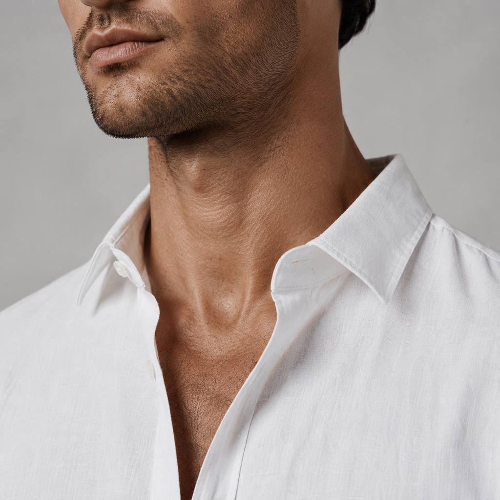 Men's Cotton Linen Long Sleeve Relaxed Shirt