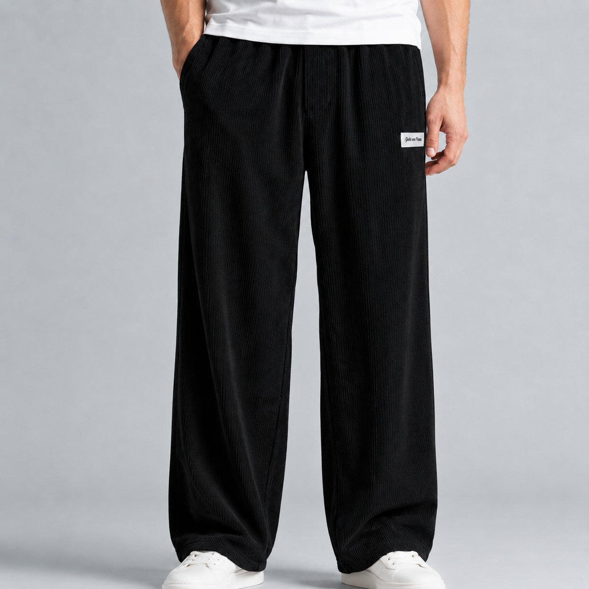 Men's Corduroy Drawstring Relaxed Fit Trousers