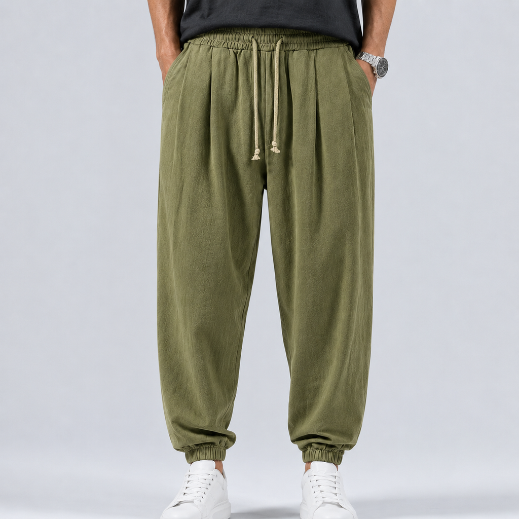 Men's Linen Cotton Drawstring Harem Trousers