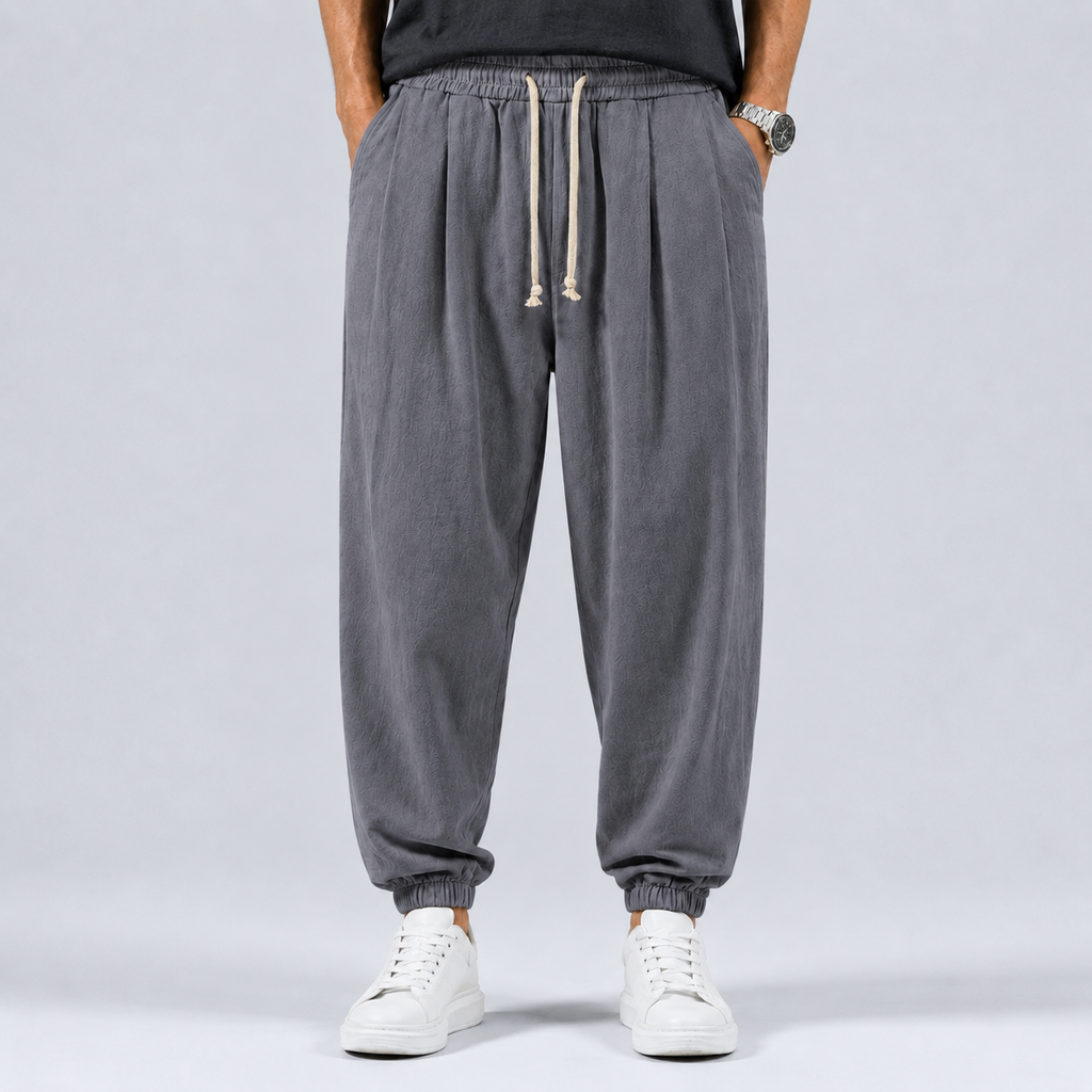 Men's Linen Cotton Drawstring Harem Trousers