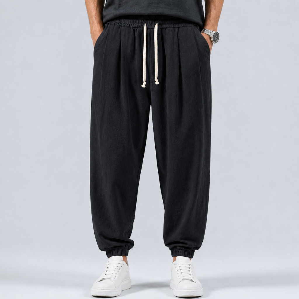 Men's Linen Cotton Drawstring Harem Trousers