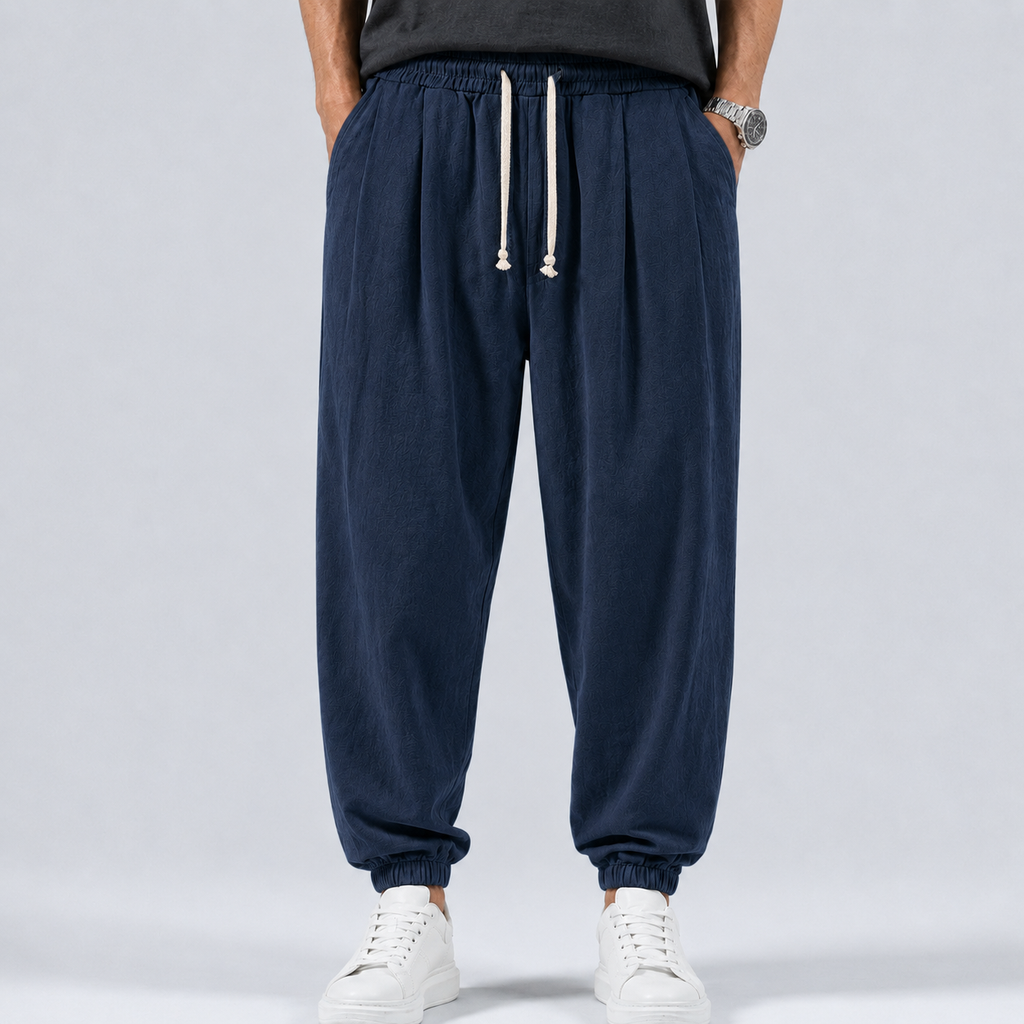 Men's Linen Cotton Drawstring Harem Trousers