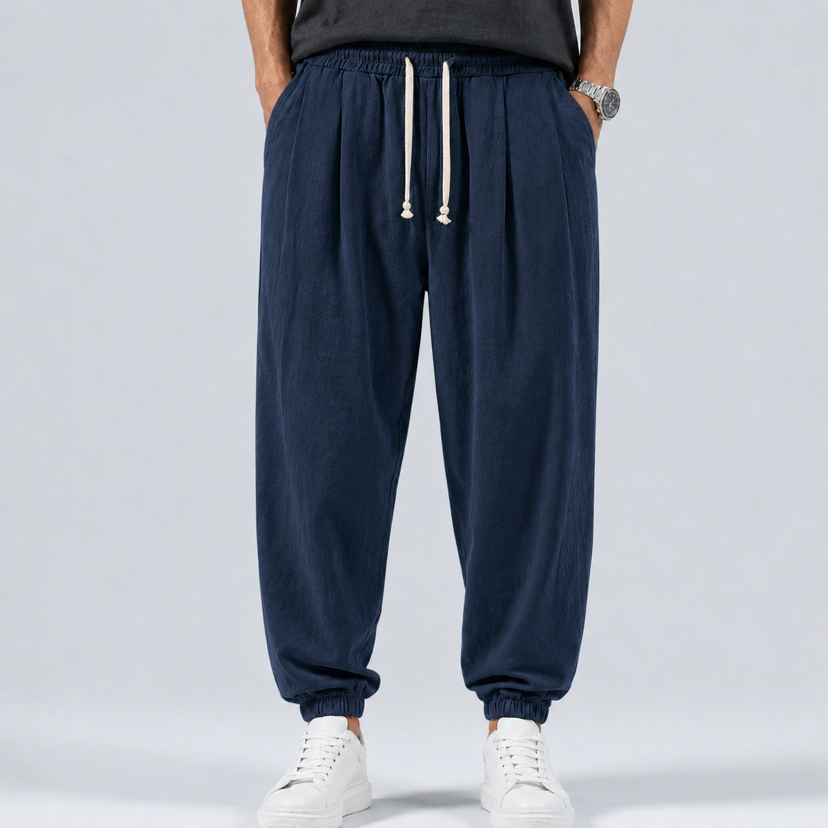 Men's Linen Cotton Drawstring Harem Trousers