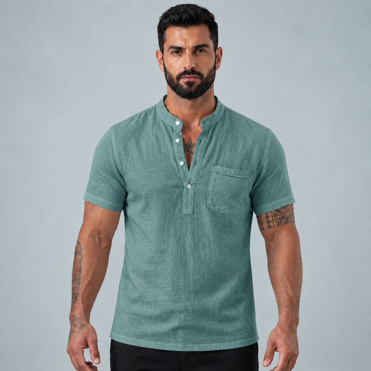 Men's Linen Short Sleeve Shirt Relaxed Fit
