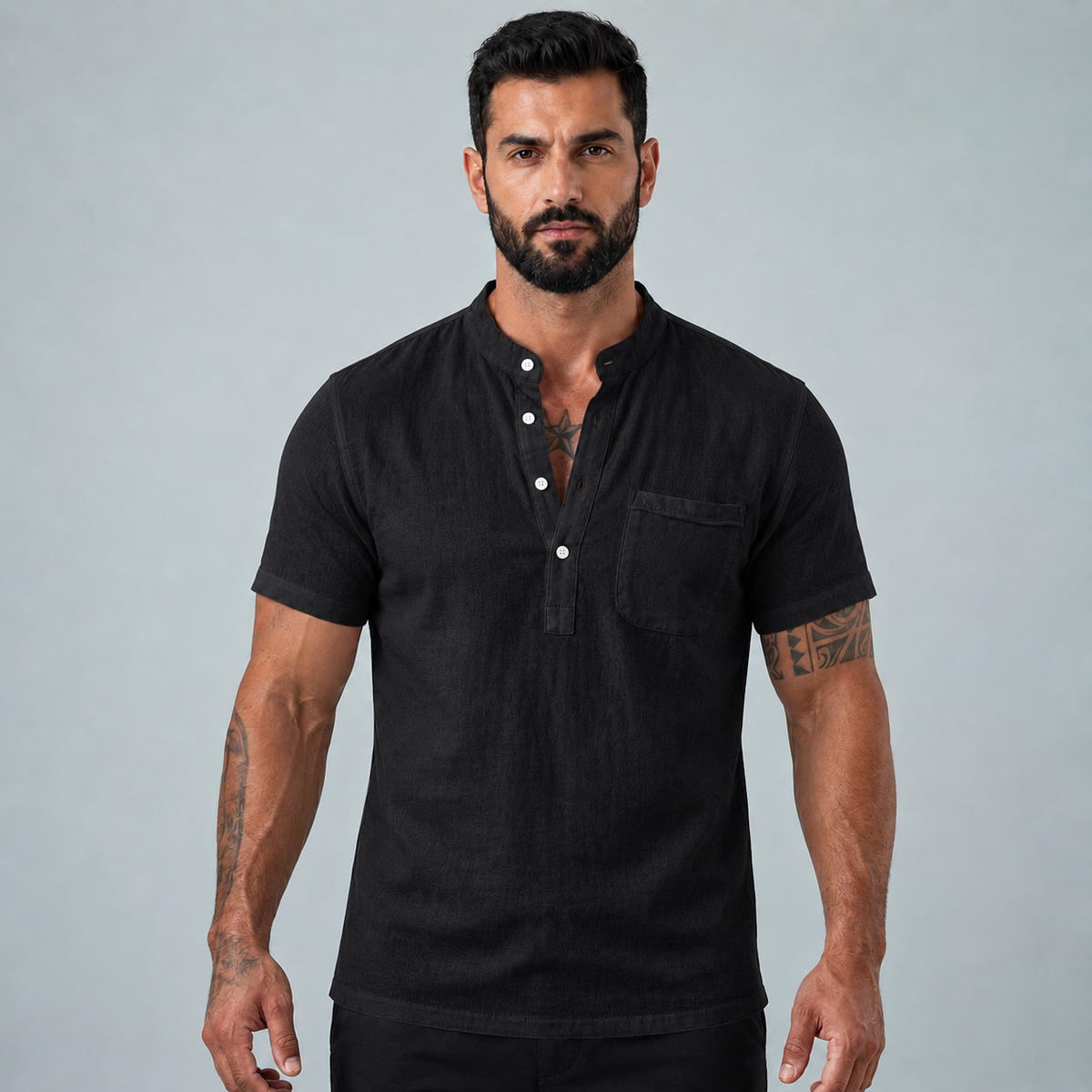 Men's Linen Short Sleeve Shirt Relaxed Fit