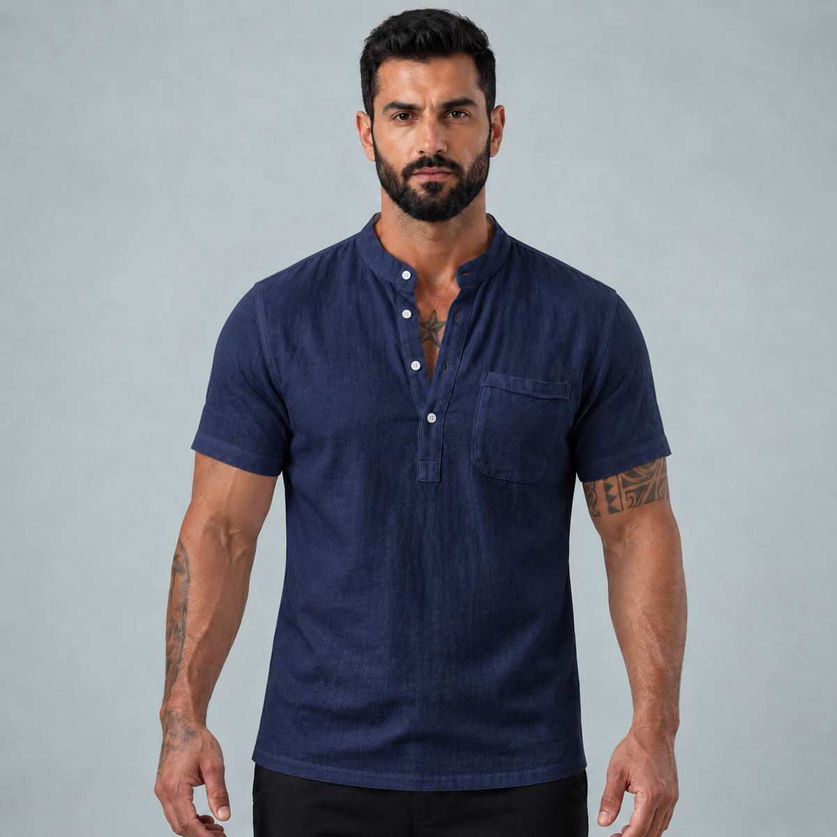 Men's Linen Short Sleeve Shirt Relaxed Fit