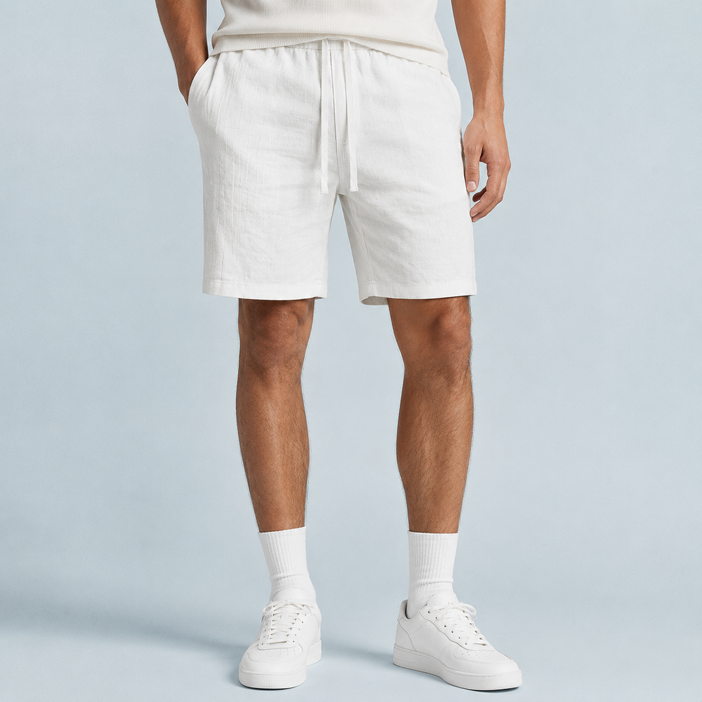 Men's Linen Drawstring Shorts Relaxed Fit