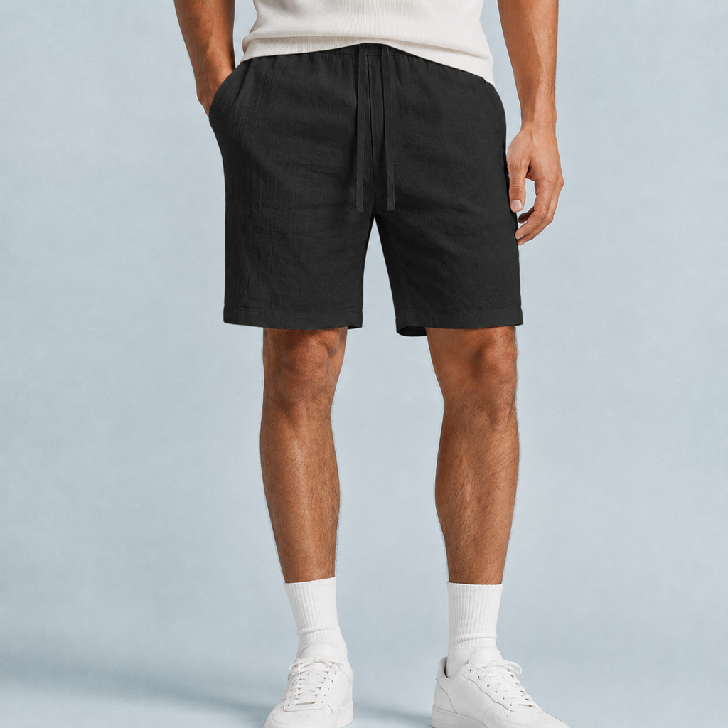 Men's Linen Drawstring Shorts Relaxed Fit