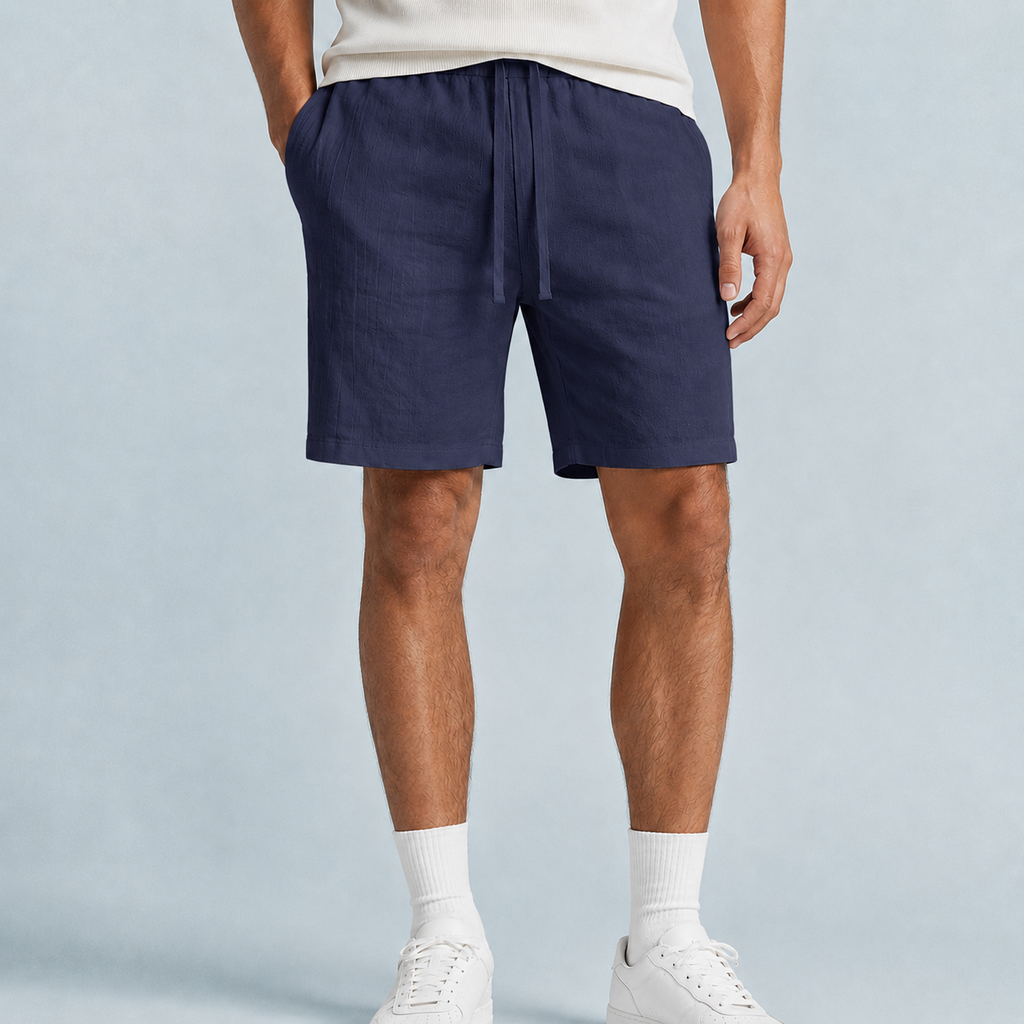 Men's Linen Drawstring Shorts Relaxed Fit