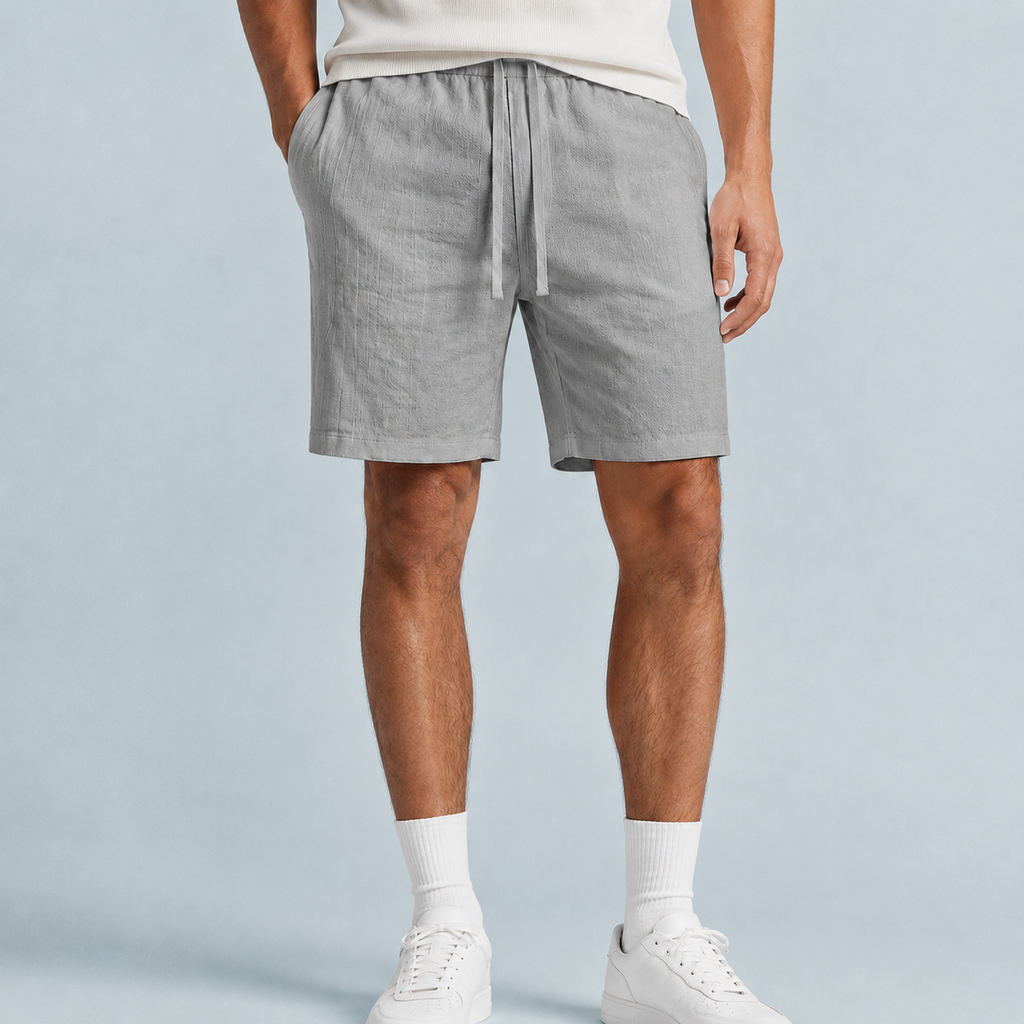 Men's Linen Drawstring Shorts Relaxed Fit