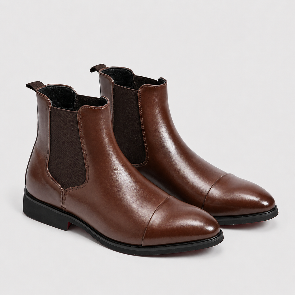 Men's Round Toe Slip-On Chelsea Boots