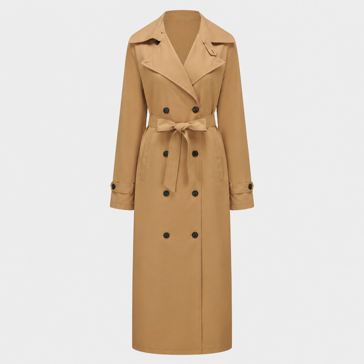 Men's Longline Trench Coat British Style
