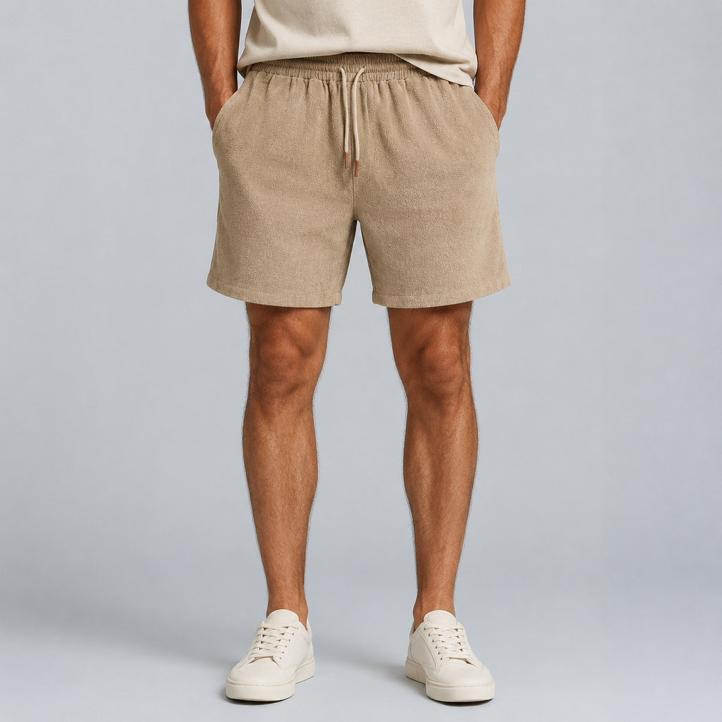 Men's Linen Cotton Loose Fit Shorts