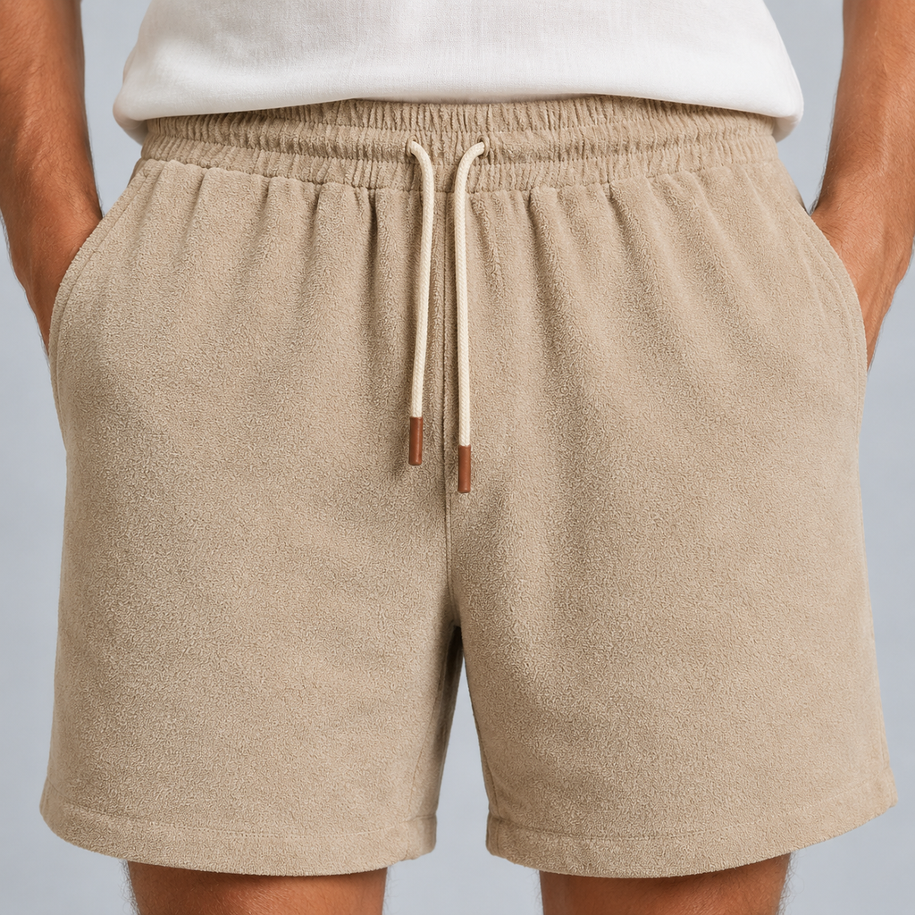 Men's Linen Cotton Loose Fit Shorts