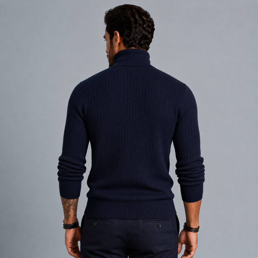 Men's Slim Fit Heavyweight Turtleneck Jumper
