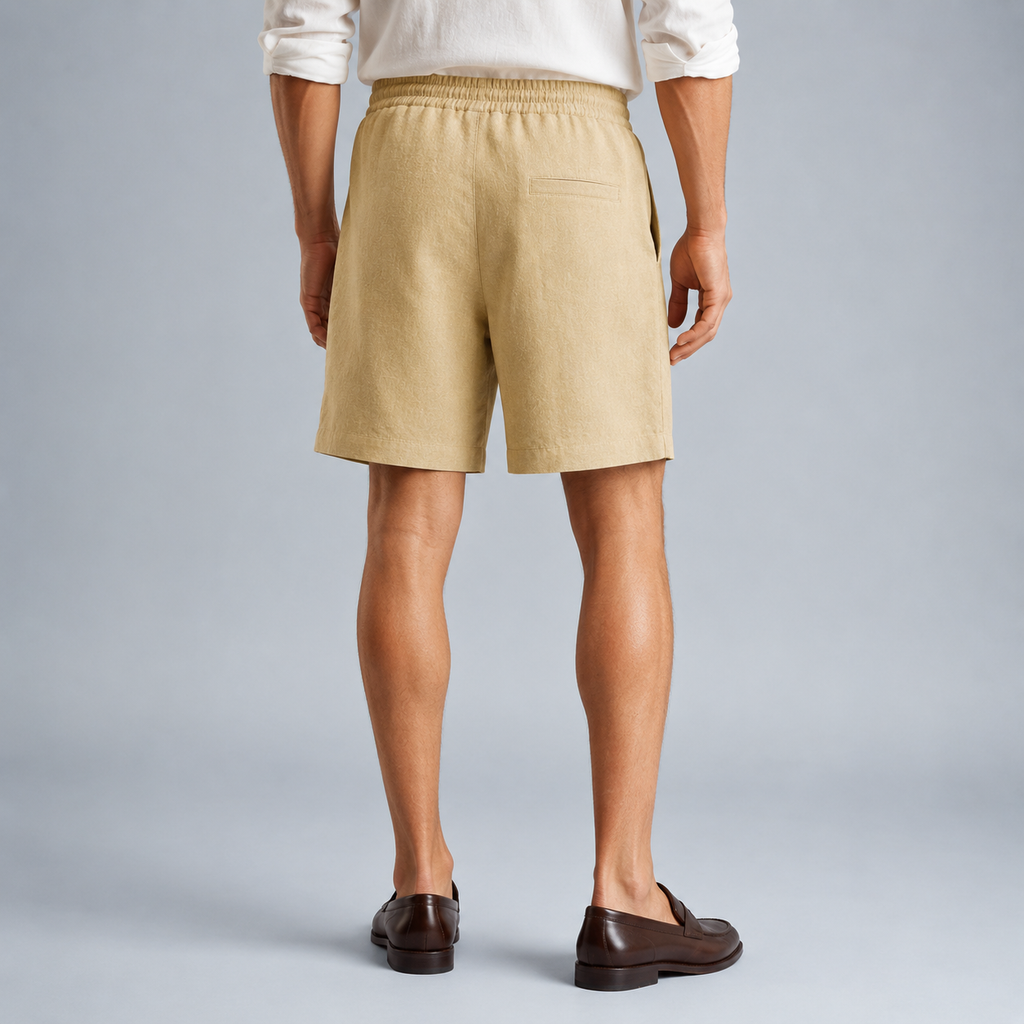 Men's Linen Solid Colour Lightweight Shorts