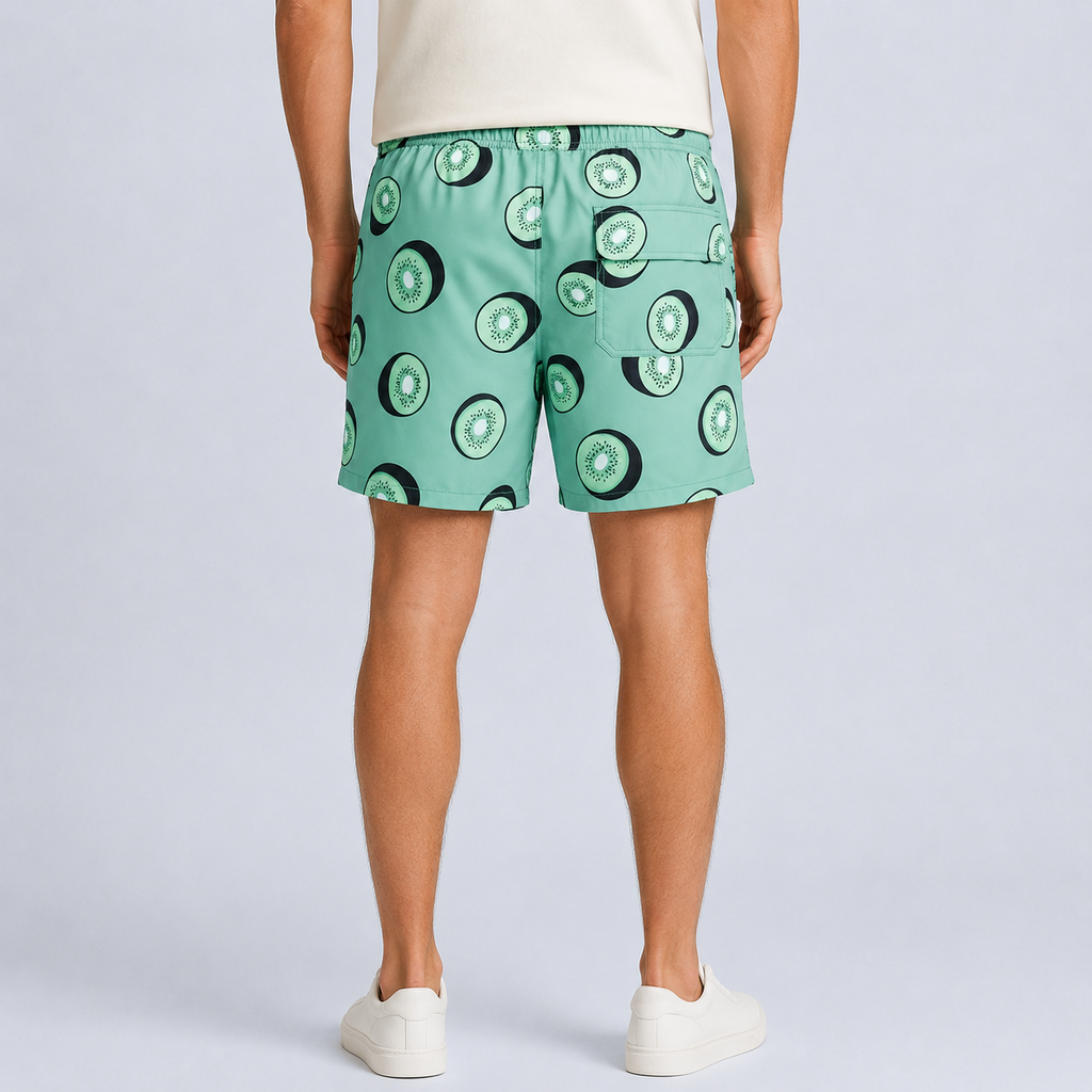 Men's Kiwi Fruits Quick-Dry Swim Shorts