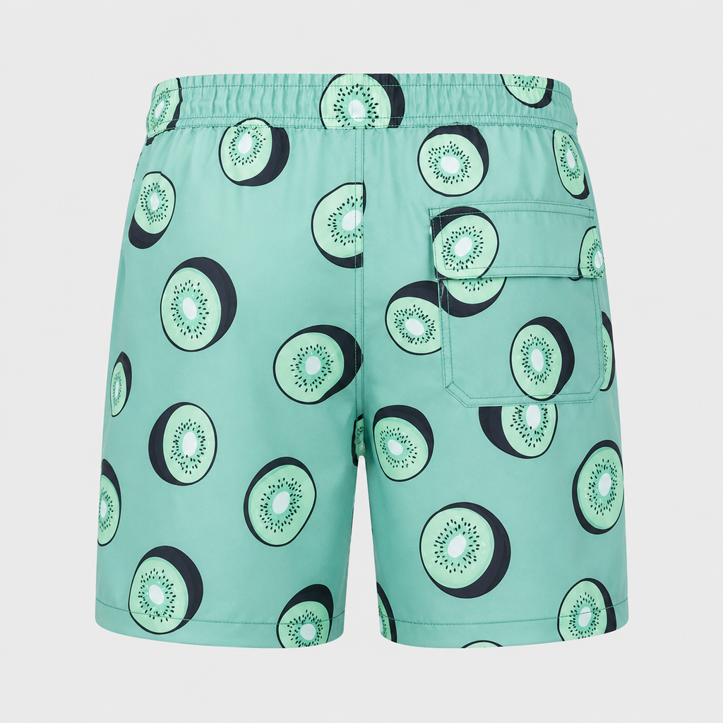 Men's Kiwi Fruits Quick-Dry Swim Shorts