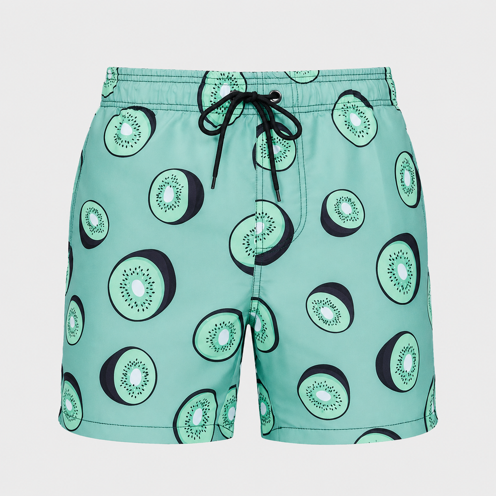 Men's Kiwi Fruits Quick-Dry Swim Shorts