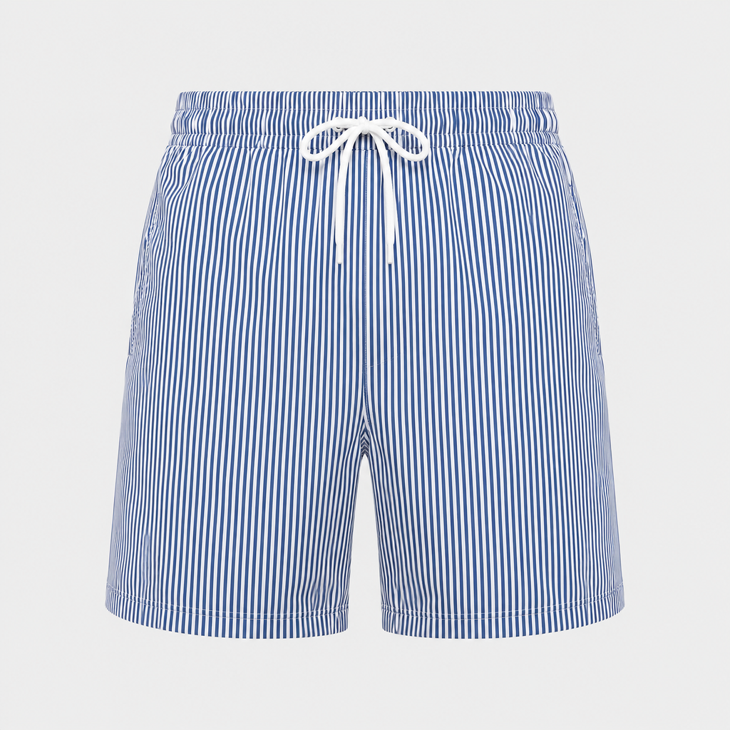 Men's Striped Quick-Dry Swim Shorts