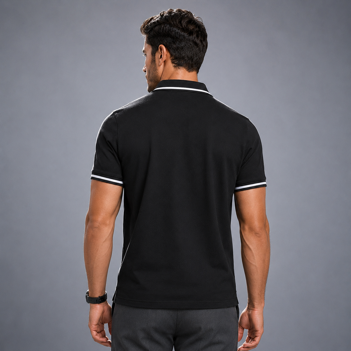 Men's Lightweight Loose Button-Down Polo Shirt