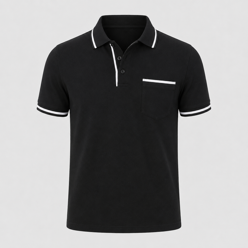 Men's Lightweight Loose Button-Down Polo Shirt