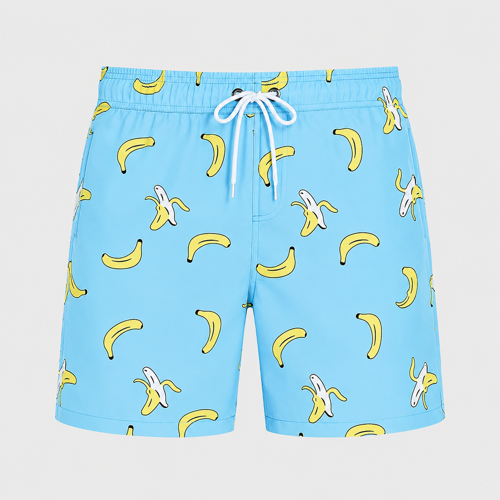 Men's Blue Banana Quick-Dry Swim Shorts