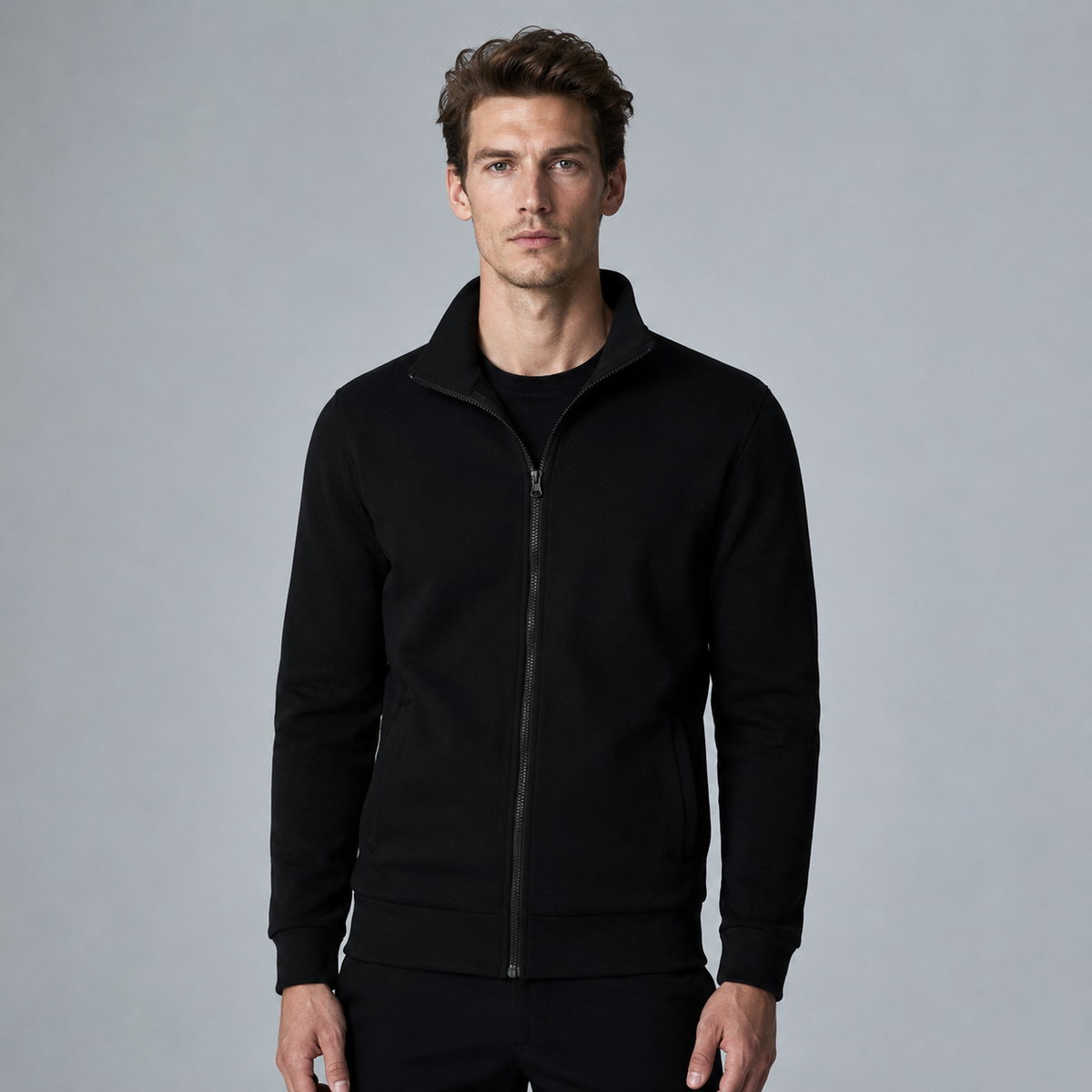 Men's Long Sleeve Zip-Up Jacket