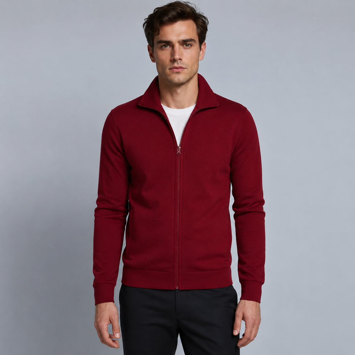 Men's Long Sleeve Zip-Up Jacket