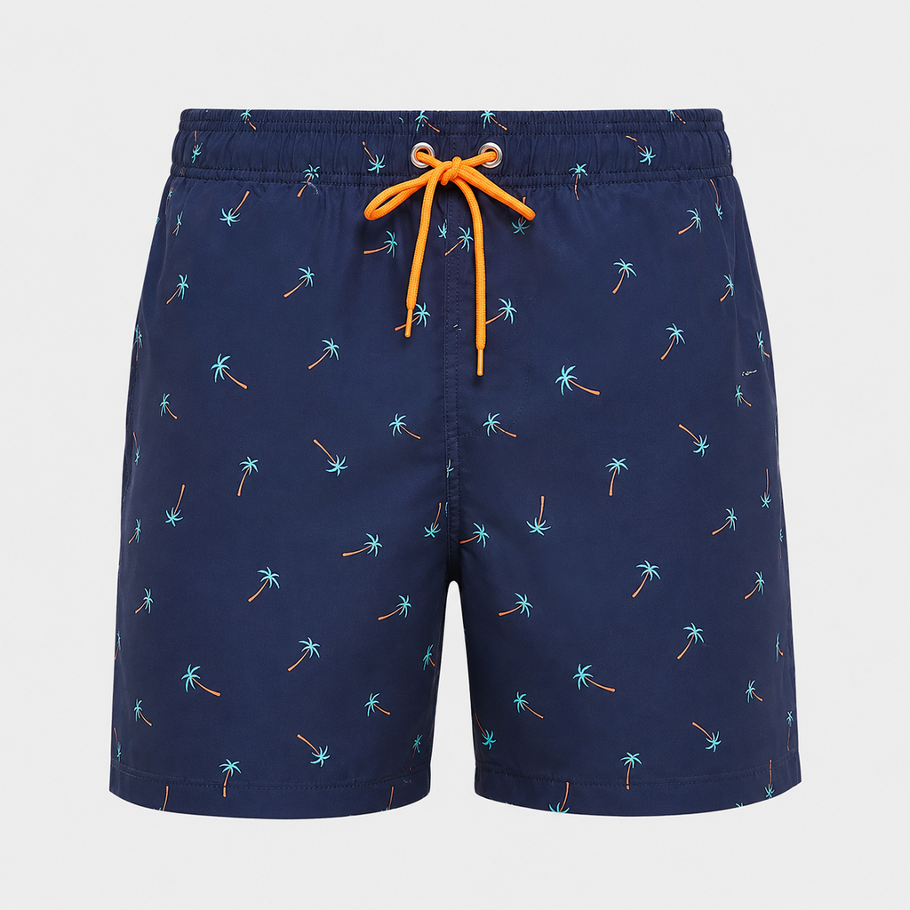 Men's Coconut Tree Quick-Dry Swim Shorts