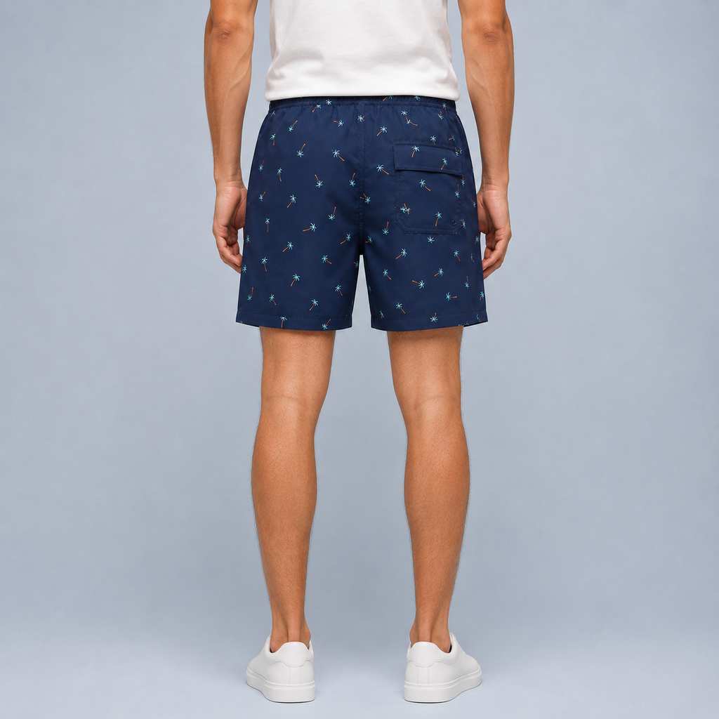 Men's Coconut Tree Quick-Dry Swim Shorts
