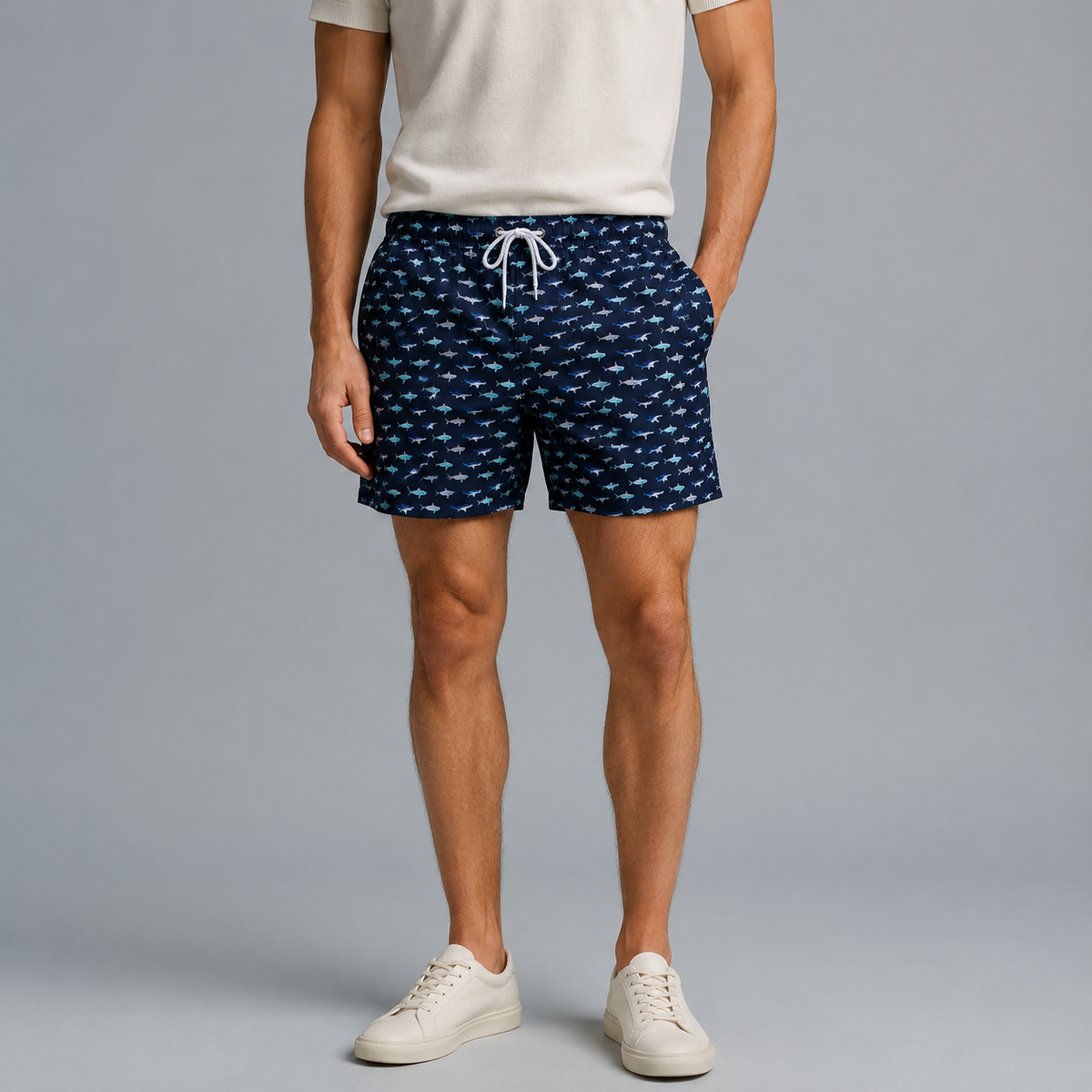 Men's Fish Quick-Dry Swim Shorts