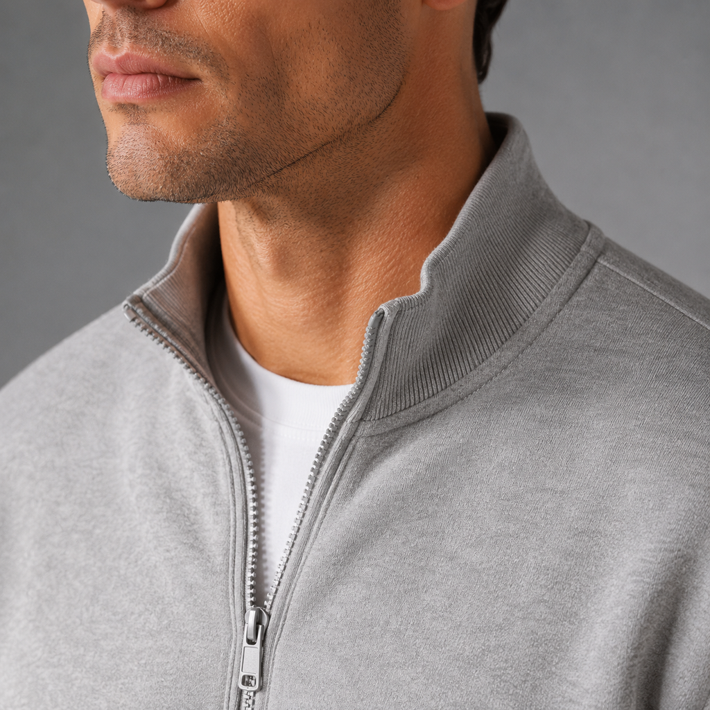 Men's Zip-Up Long Sleeve Sweatshirt Jacket