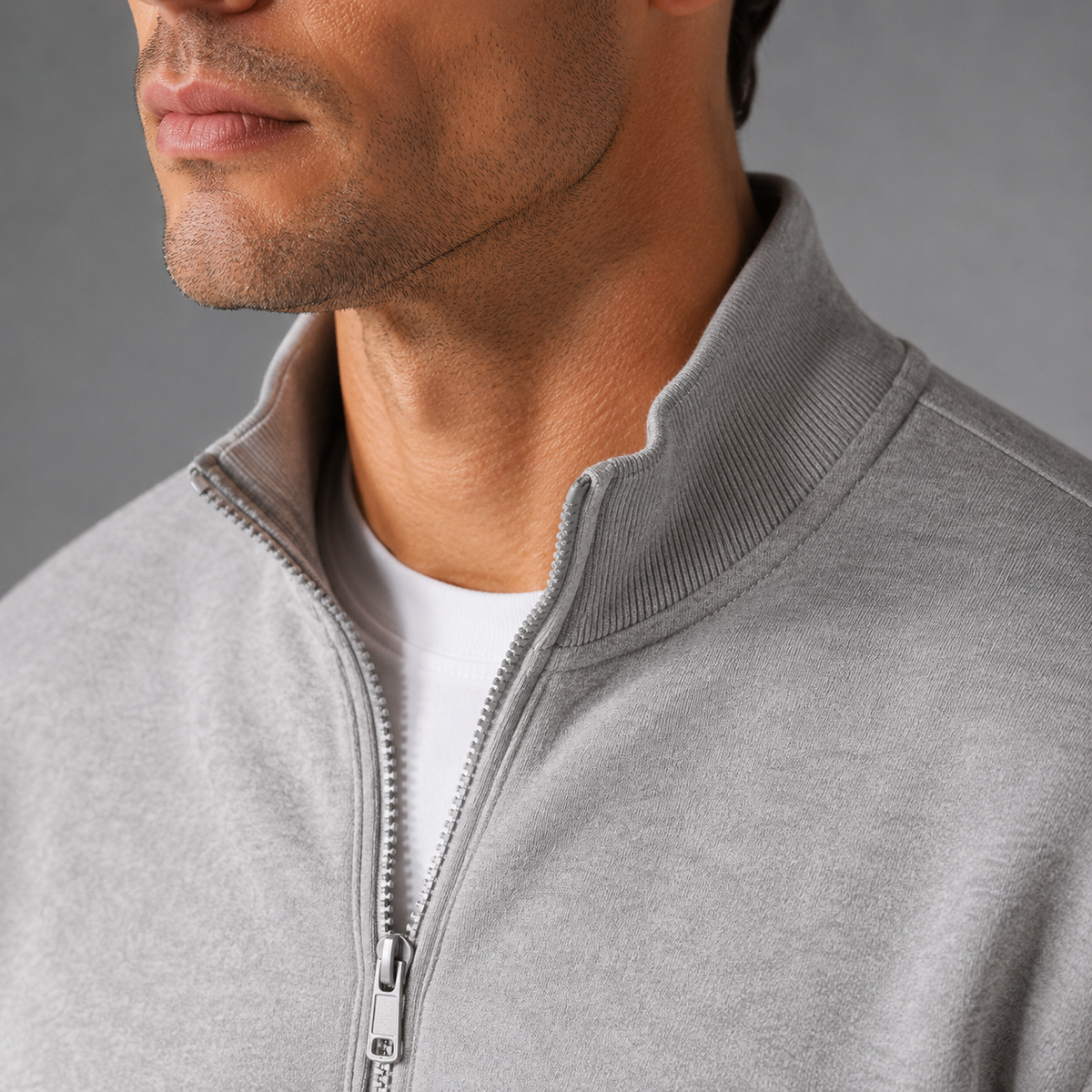 Men's Zip-Up Long Sleeve Sweatshirt Jacket