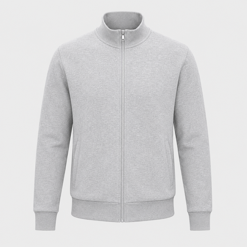 Men's Zip-Up Long Sleeve Sweatshirt Jacket