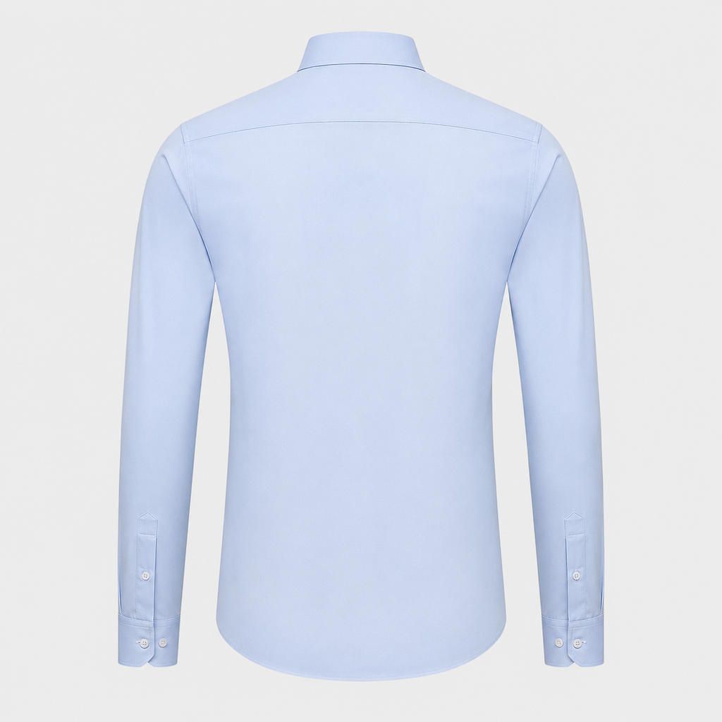 Men's Slim Fit Long Sleeve Light Blue Shirt