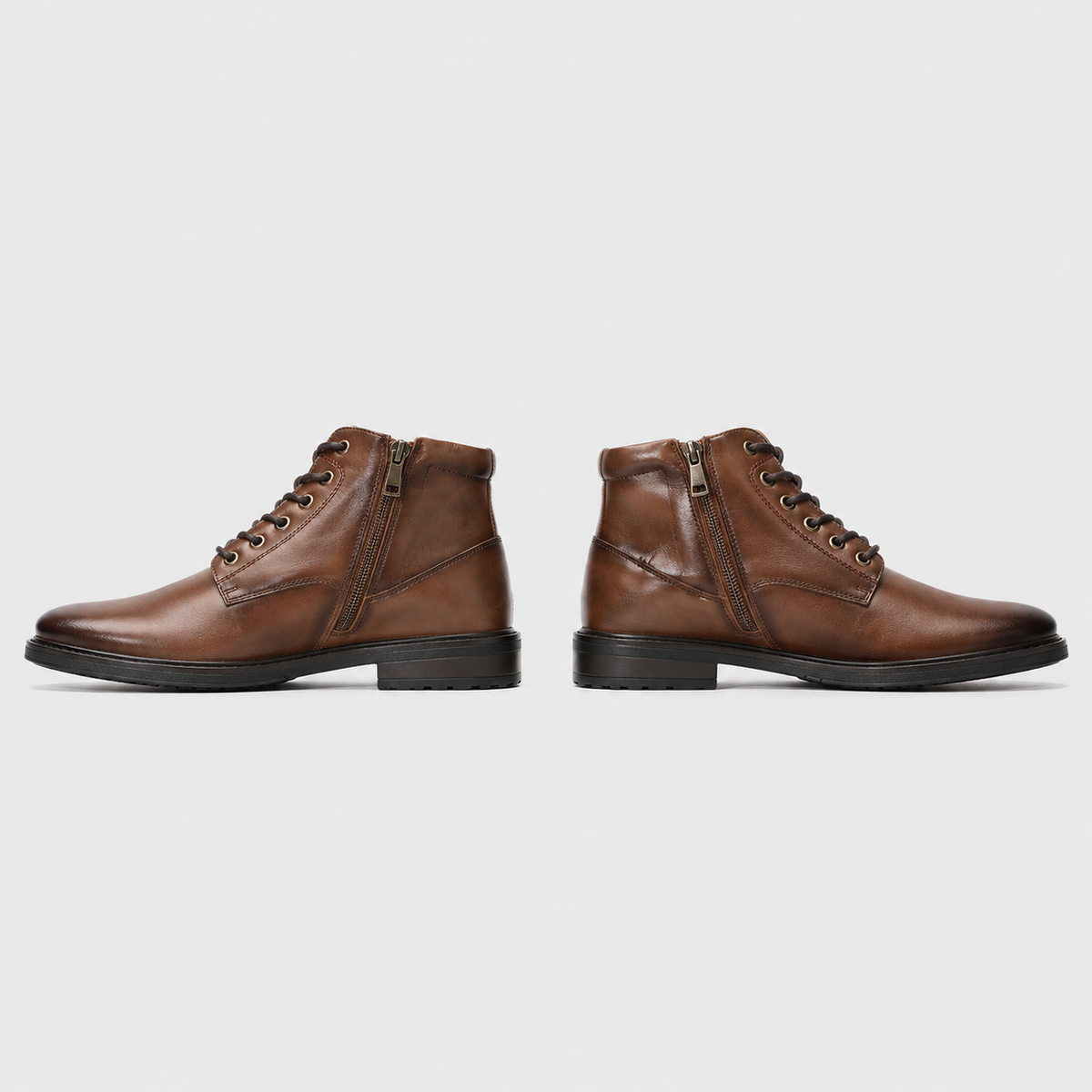 Men's Zip Lace-Up Smart Ankle Boots